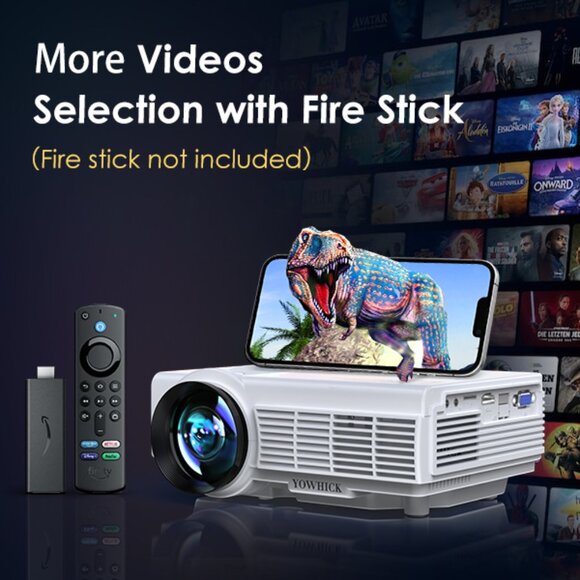 YOWHICK WiFi Bluetooth Projector - NIB - - Picture 4 of 4